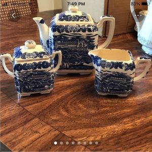 Blue and White Tea Set